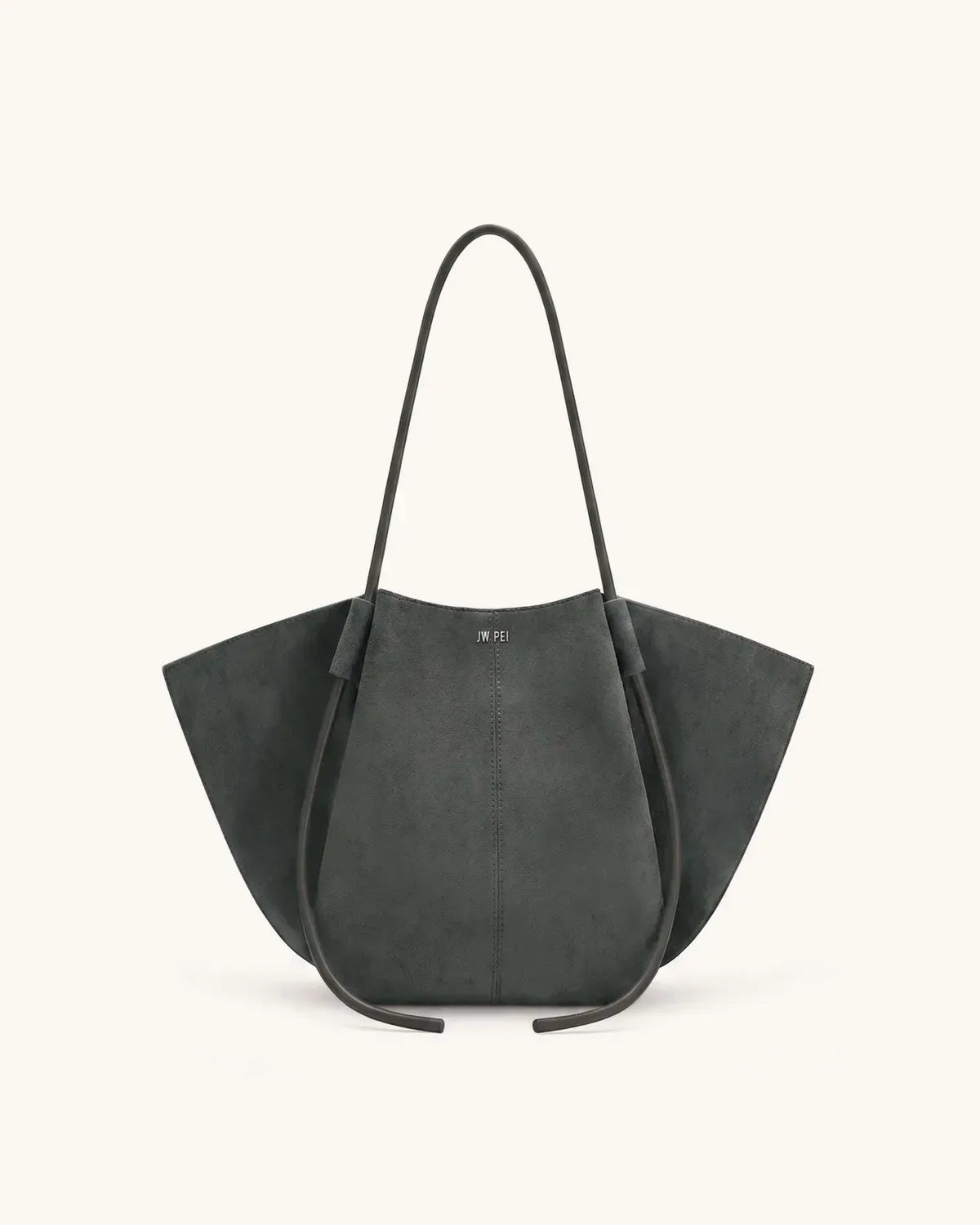 Жіноча сумка-тоут JW PEI Nala Faux Suede Wide Tote Bag, темно-сіра