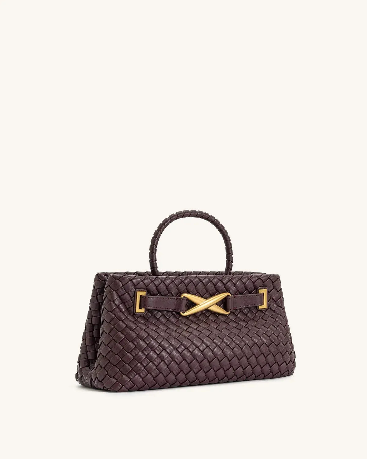 Жіноча сумка-тоут JW PEI Elora Woven Tote Bag, бордова — фото 3