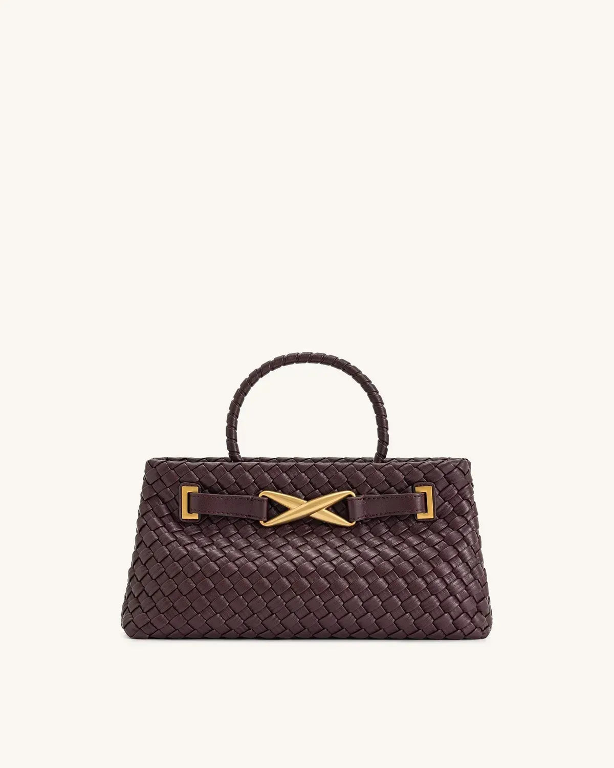 Жіноча сумка-тоут JW PEI Elora Woven Tote Bag, бордова — фото 2