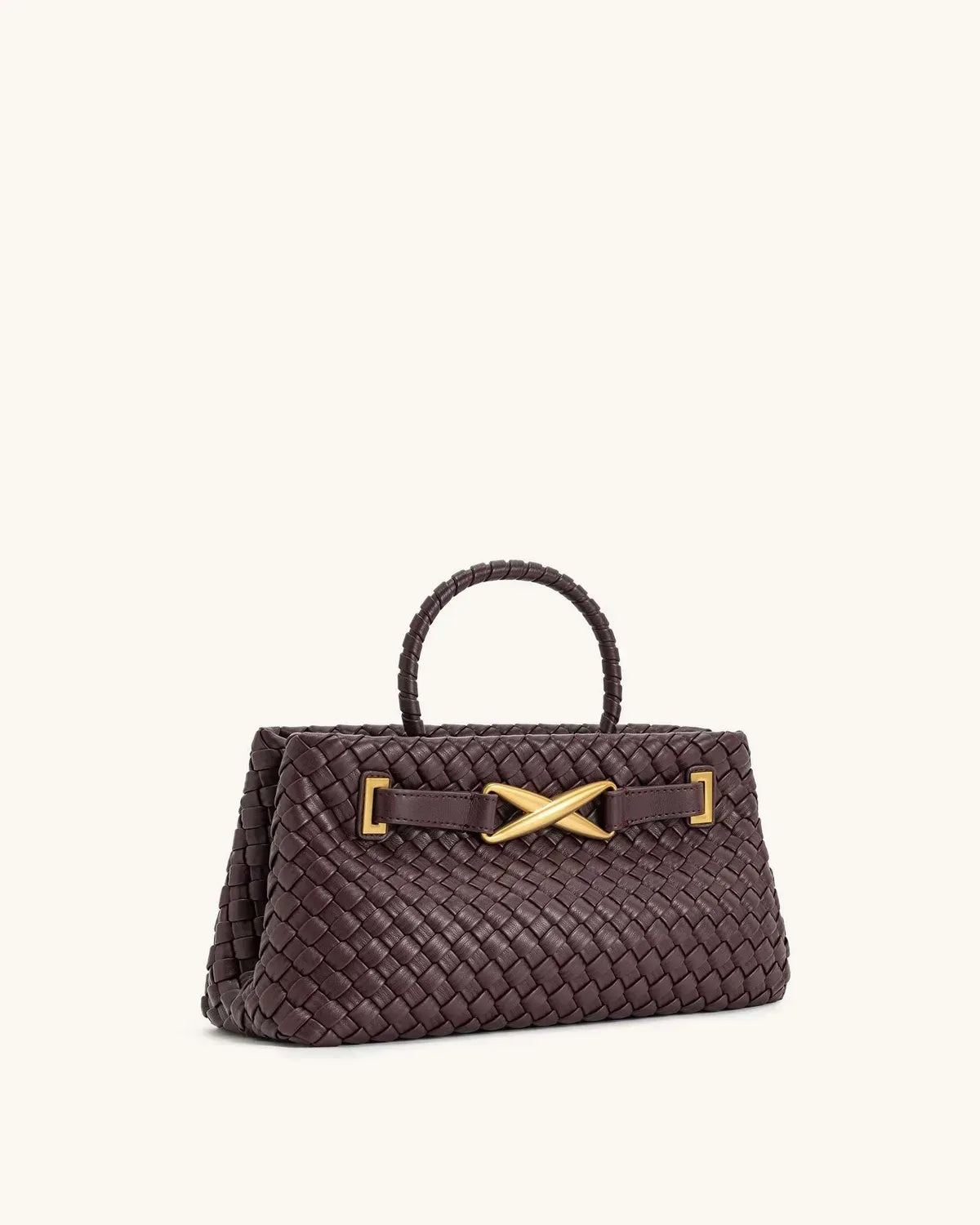 Жіноча сумка-тоут JW PEI Elora Woven Tote Bag, бордова — фото 7