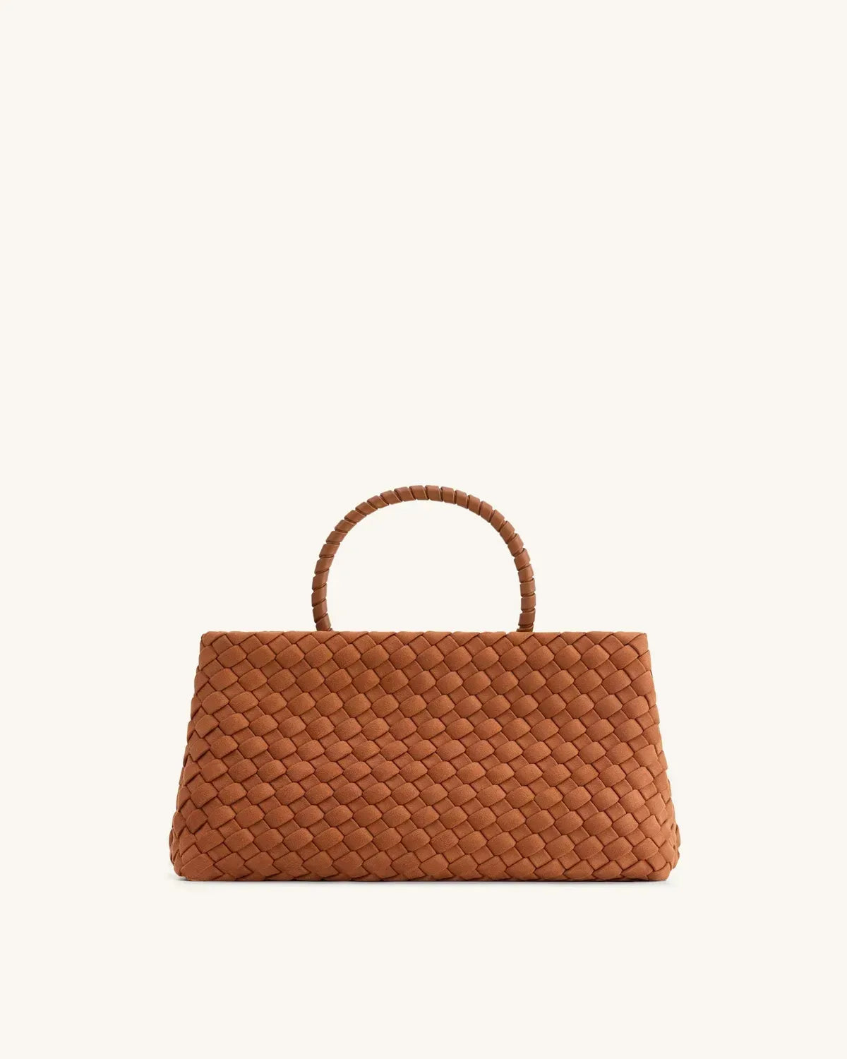 Жіноча сумка-тоут JW PEI Elora Faux Suede Woven Tote Bag, коричнева — фото 8