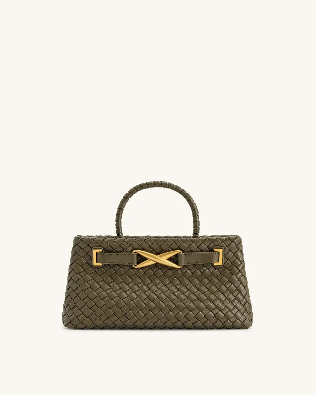 Жіноча сумка-тоут JW PEI Elora Woven Tote Bag, оливкова — фото 2