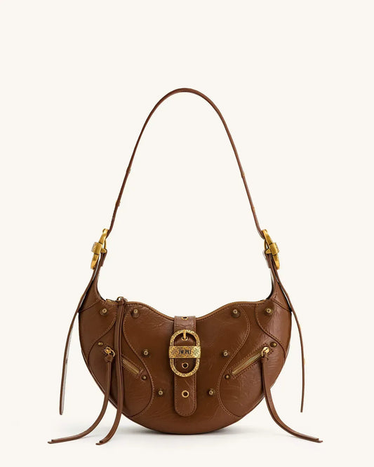 Жіноча сумка на плече JW PEI Tessa Crushed Shoulder Bag, коричнева
