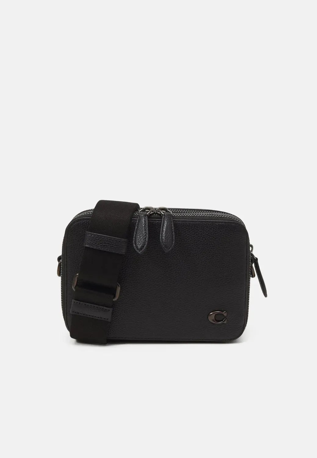 Чоловіча сумка кросбоді COACH Charter Crossbody In Pebble, чорна