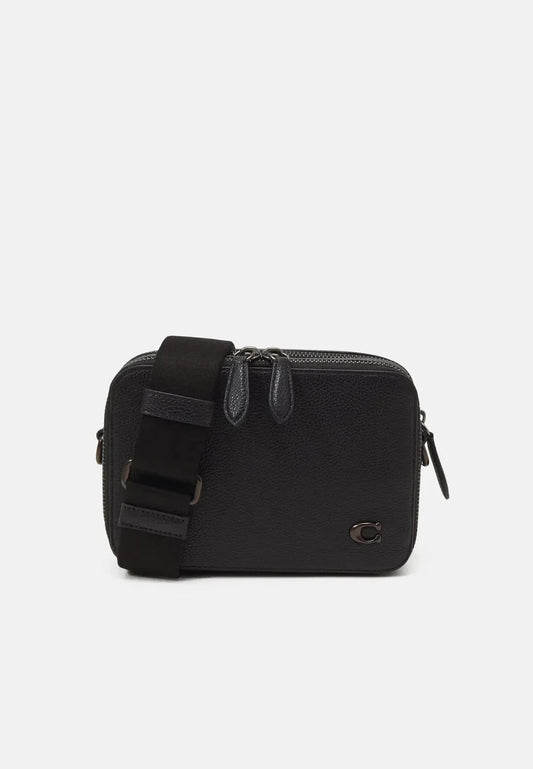 Чоловіча сумка кросбоді COACH Charter Crossbody In Pebble, чорна