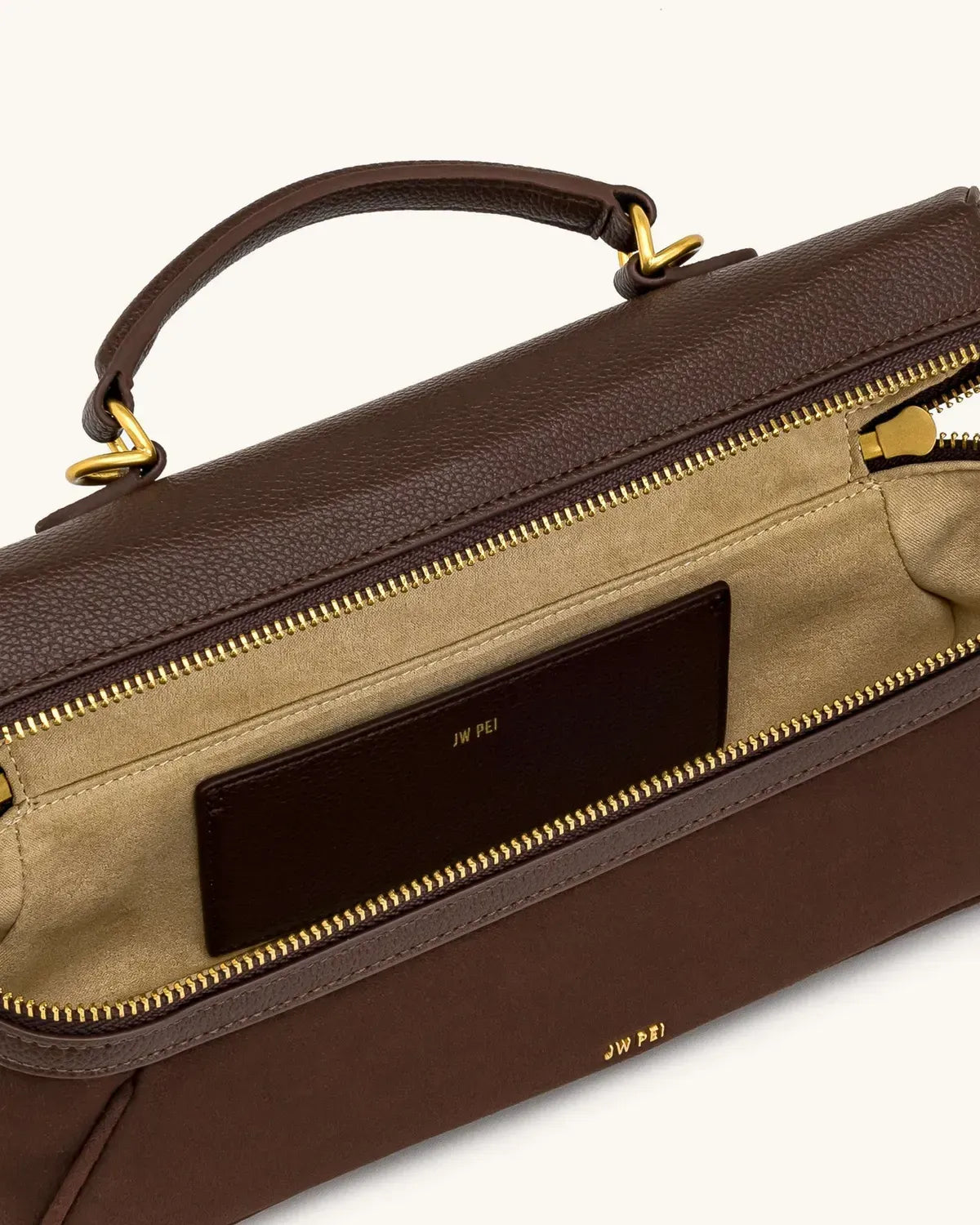 Жіноча сумка кросбоді JW PEI Cleo Faux Suede Vanity Bag, темно-коричнева — фото 8