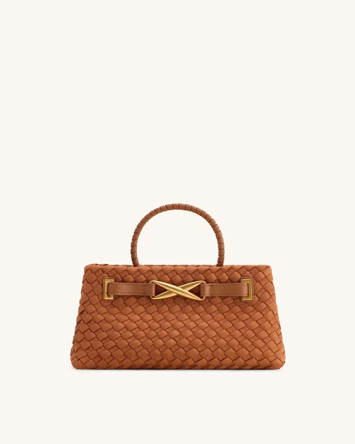 Жіноча сумка-тоут JW PEI Elora Faux Suede Woven Tote Bag, коричнева — фото 6