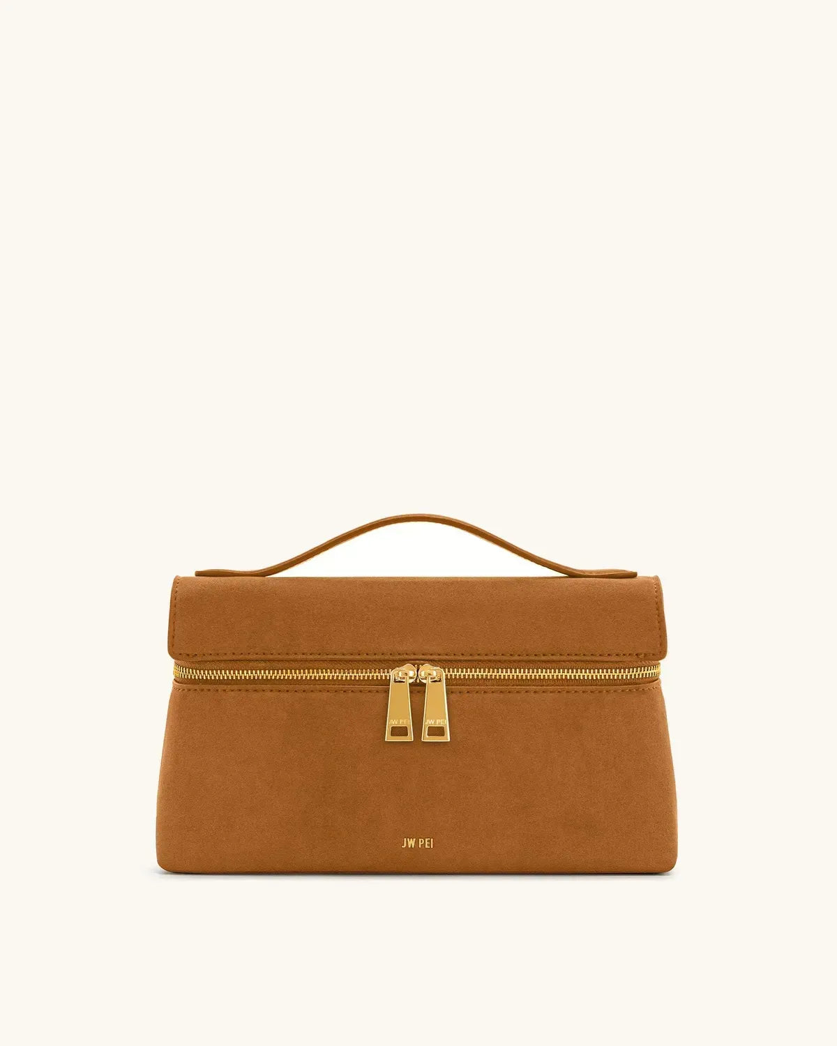 Жіноча сумка з верхньою ручкою JW PEI Thea Faux Suede Top Handle Bag, колір кемел — фото 2