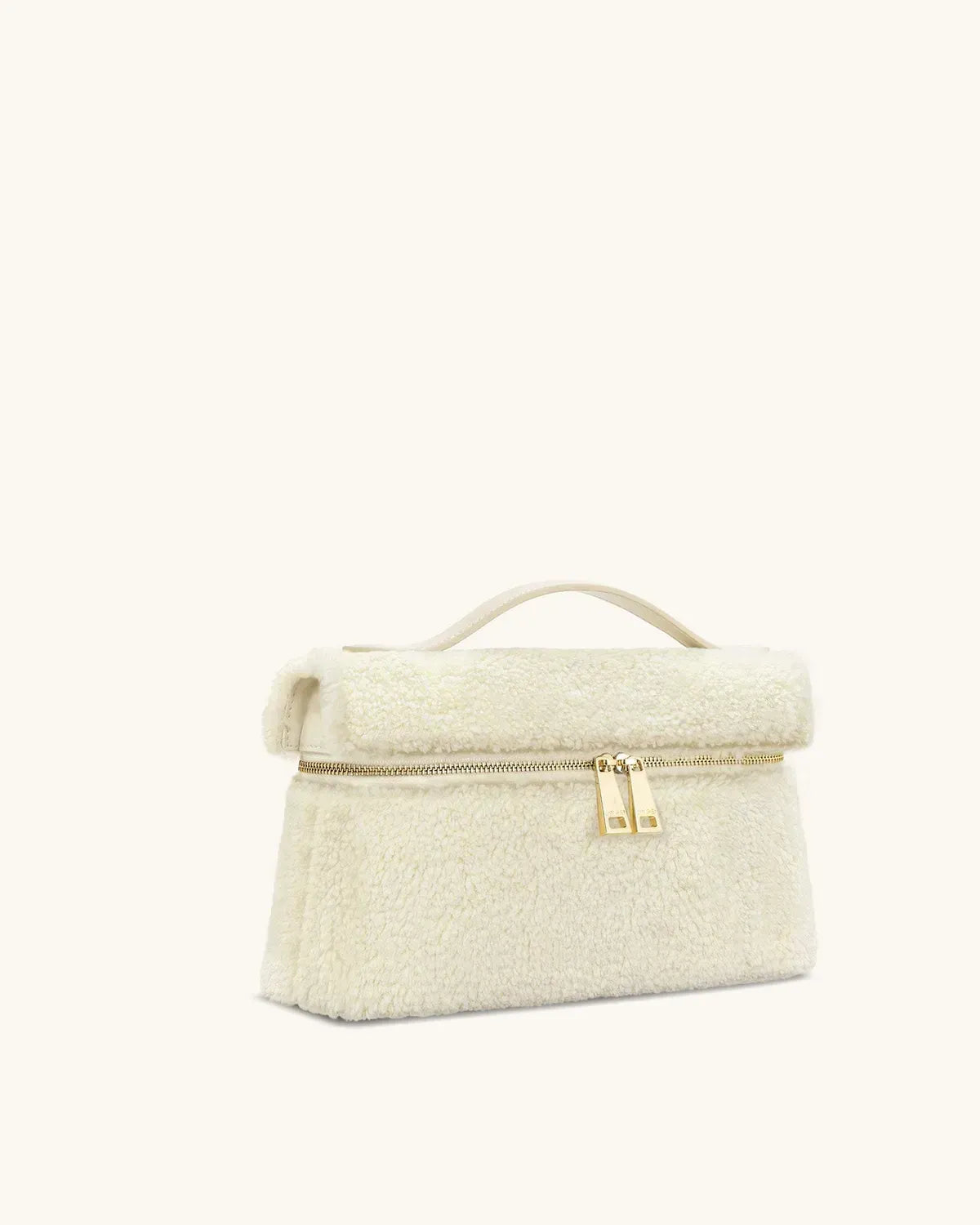 Жіноча сумка з верхньою ручкою JW PEI Thea Faux Fur Top Handle Bag, кремова — фото 3