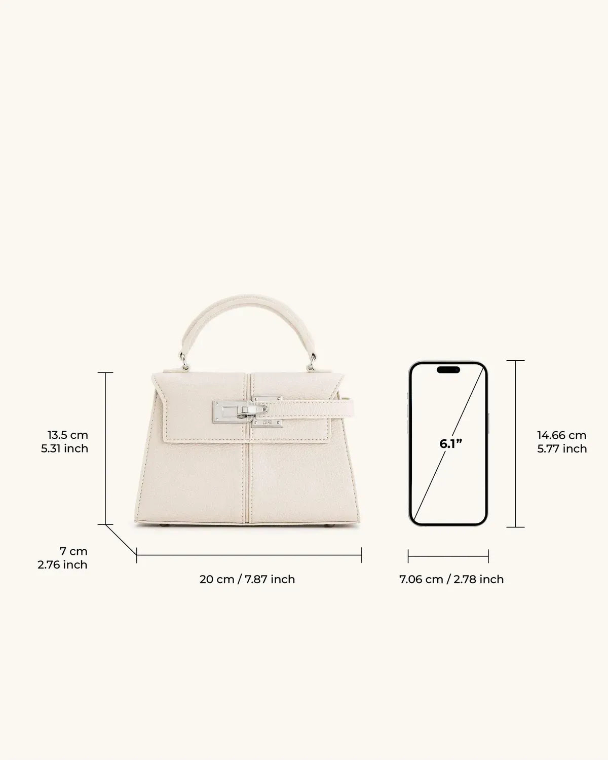 Жіноча сумка з верхньою ручкою JW PEI Elise Top Handle Bag, біла — фото 6