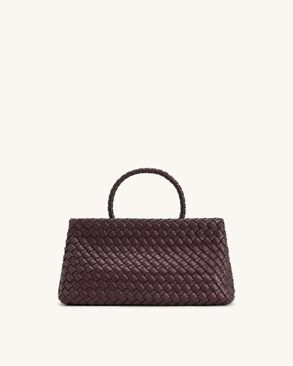 Жіноча сумка-тоут JW PEI Elora Woven Tote Bag, бордова — фото 4