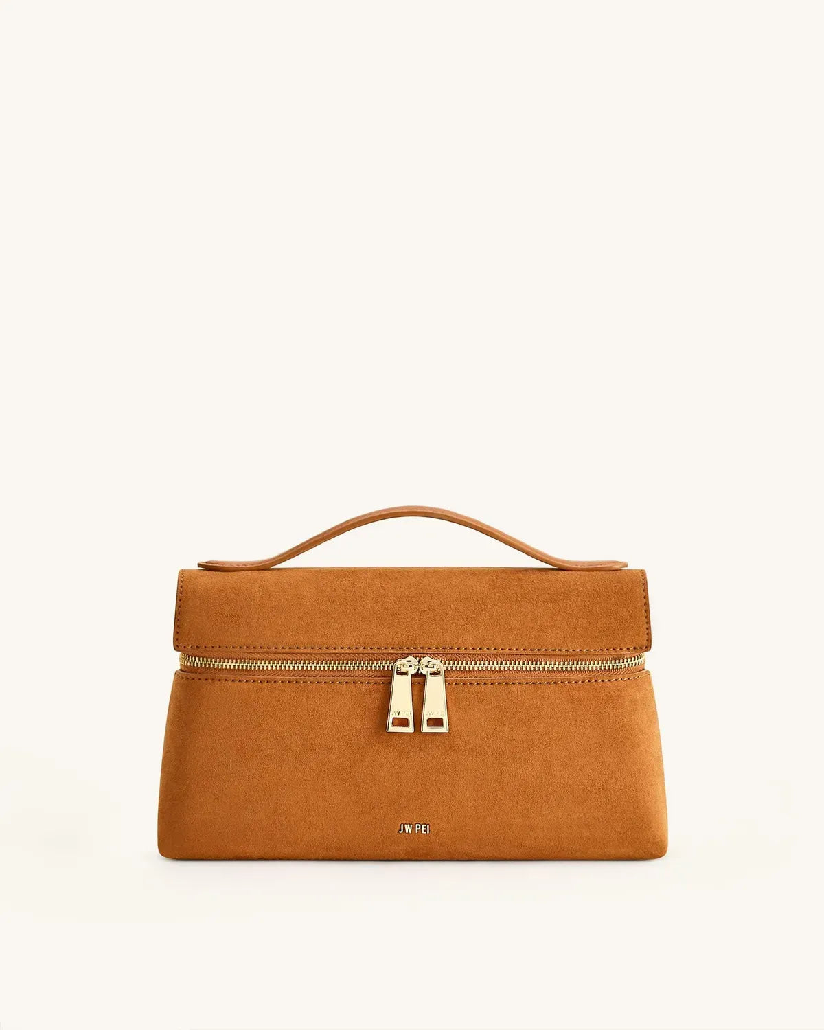 Жіноча сумка з верхньою ручкою JW PEI Thea Faux Suede Top Handle Bag, колір кемел — фото 6