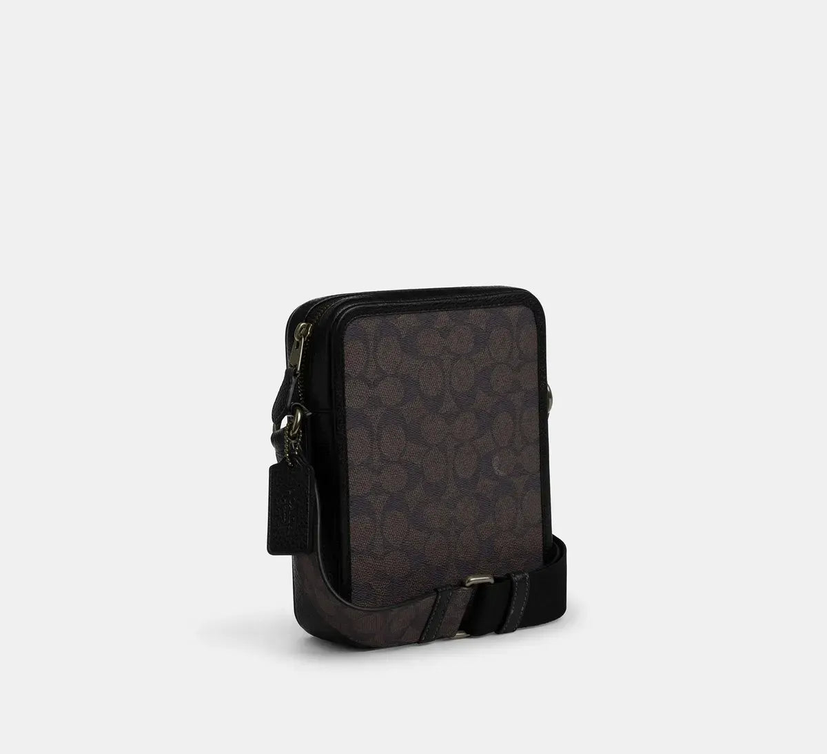 Чоловіча сумка кросбоді COACH Sullivan Crossbody Bag In Signature Canvas, Qb / Walnut / Black — фото 3