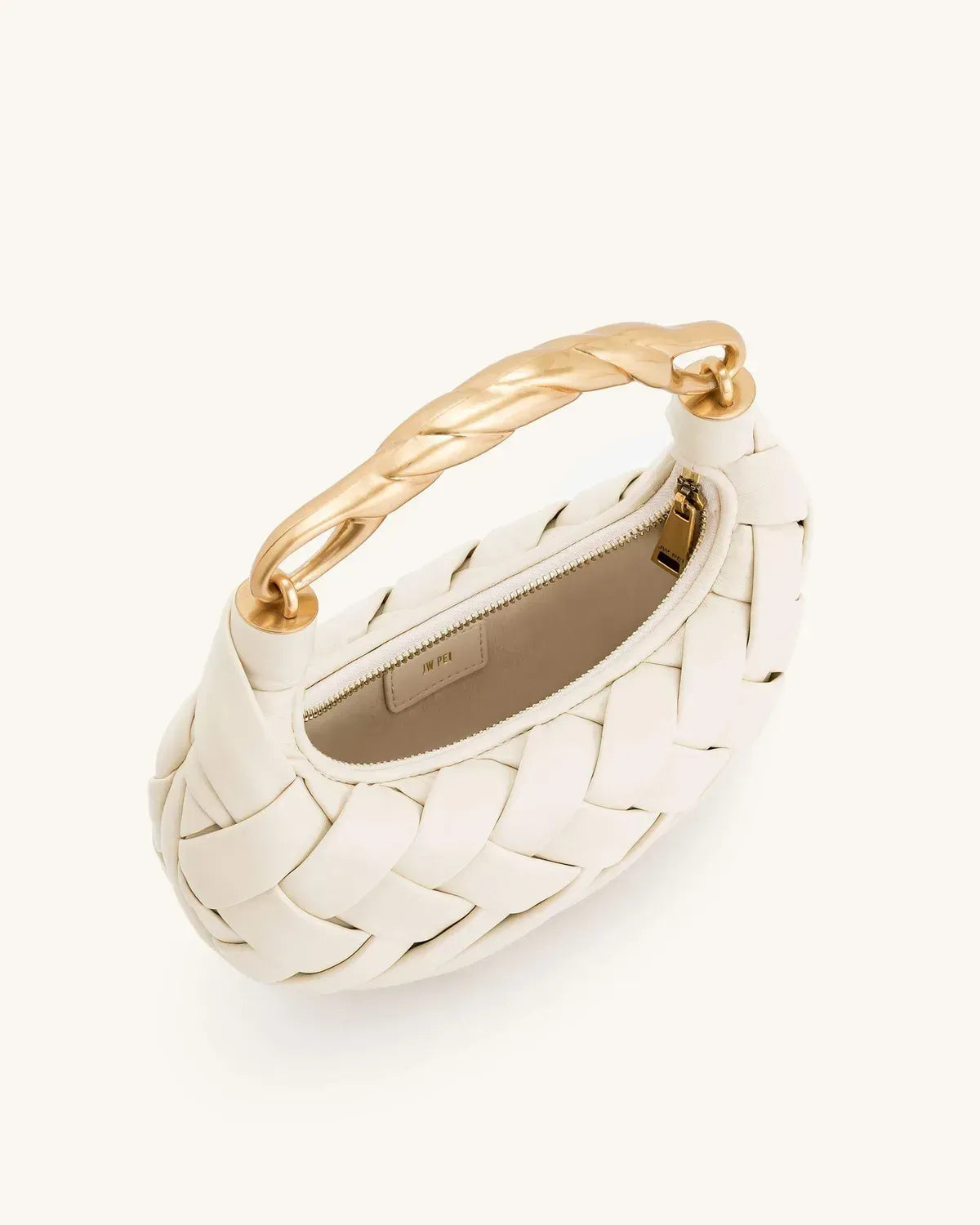 Жіноча сумка кросбоді JW PEI Orla Weave Handbag, біла — фото 4
