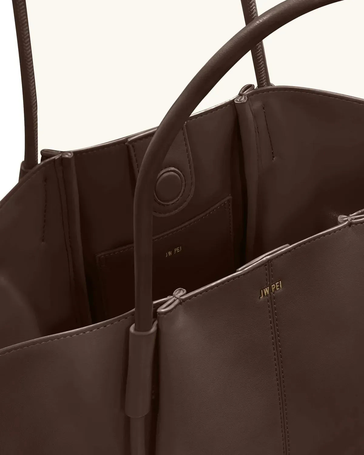 Жіноча сумка-тоут JW PEI Nala Wide Tote Bag, насичено-коричнева — фото 5