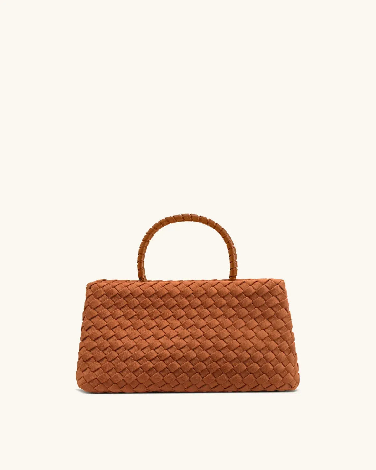 Жіноча сумка-тоут JW PEI Elora Faux Suede Woven Tote Bag, коричнева — фото 4