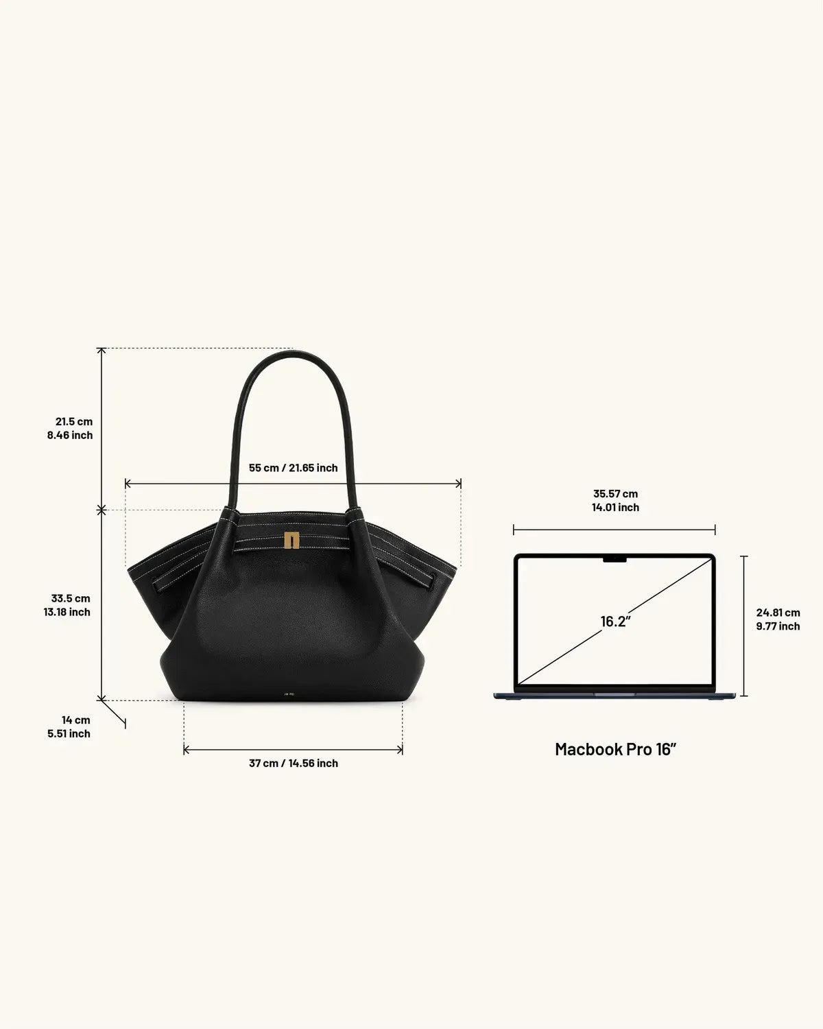 Жіноча сумка-тоут JW PEI Hana Large Tote Bag, чорна — фото 2