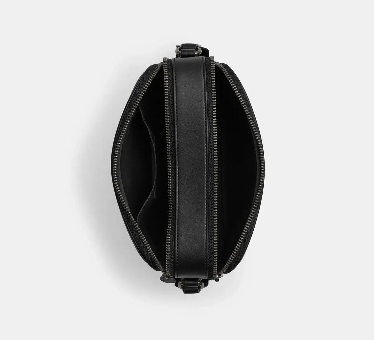 Чоловіча сумка кросбоді COACH Graham Crossbody Bag In Signature Canvas, Gunmetal / Charcoal / Black — фото 4