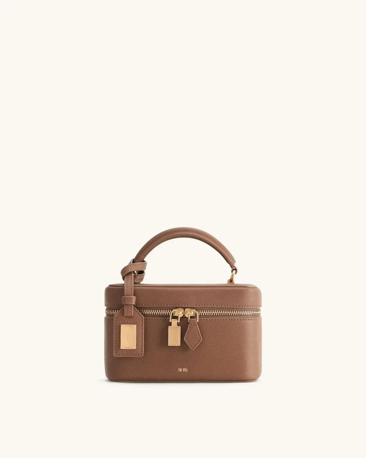 Жіноча сумка з верхньою ручкою JW PEI Cleo Box Shape Top Handle Bag, коричнева — фото 6