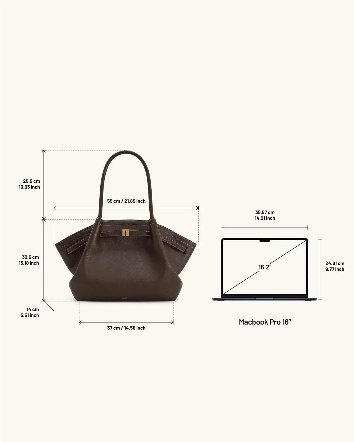 Жіноча сумка-тоут JW PEI Hana Large Tote Bag, темно-коричнева — фото 4