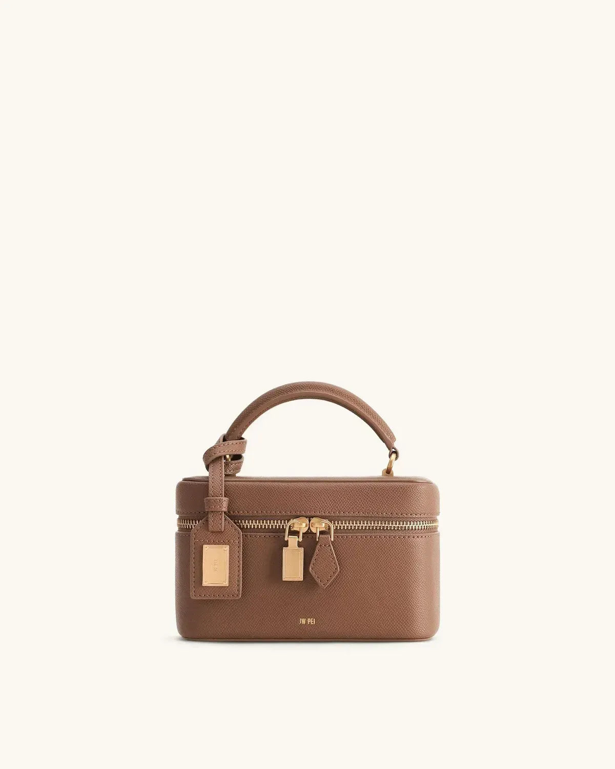Жіноча сумка з верхньою ручкою JW PEI Cleo Box Shape Top Handle Bag, коричнева — фото 10