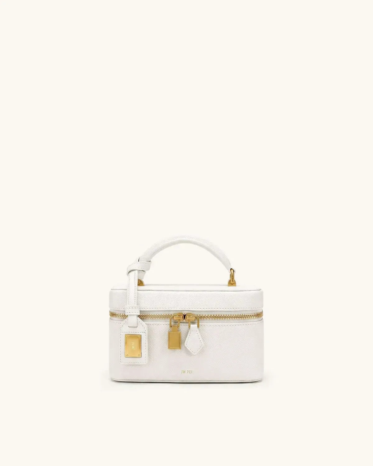 Жіноча сумка з верхньою ручкою JW PEI Cleo Box Shape Top Handle Bag, молочна