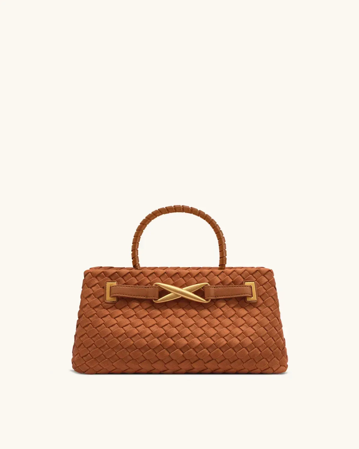 Жіноча сумка-тоут JW PEI Elora Faux Suede Woven Tote Bag, коричнева — фото 2