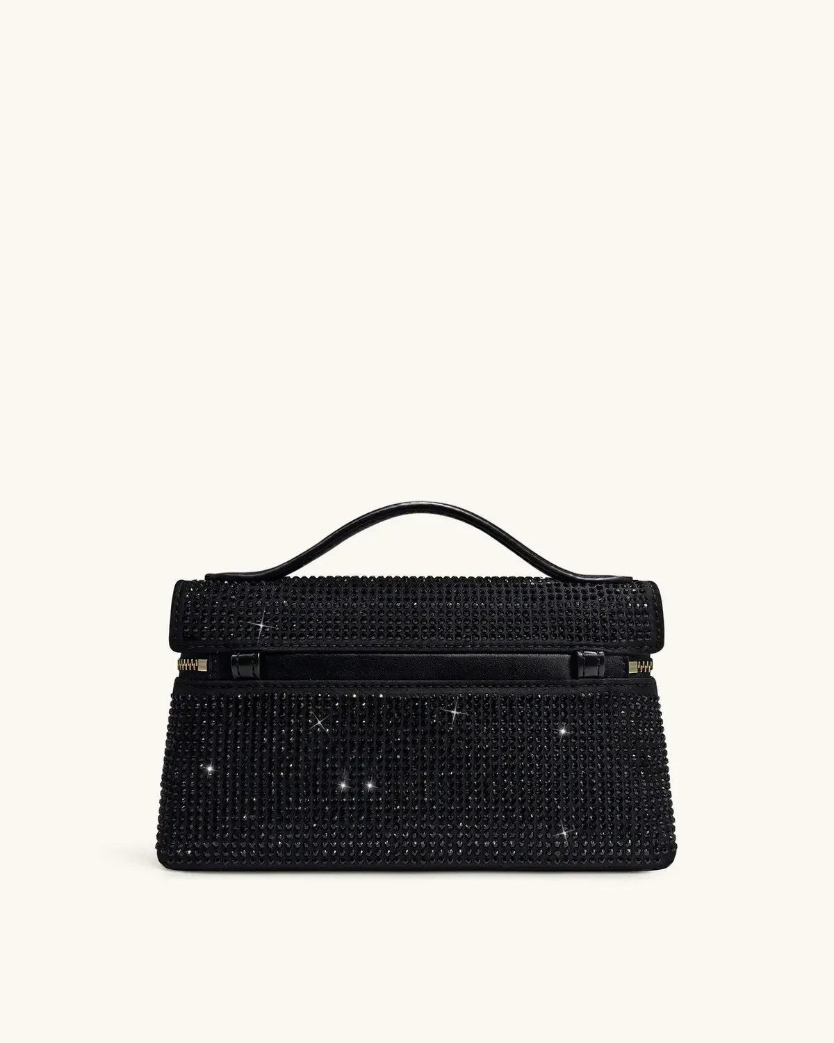 Жіноча сумка з верхньою ручкою JW PEI Thea Artificial Crystal Top Handle Bag, чорна — фото 3