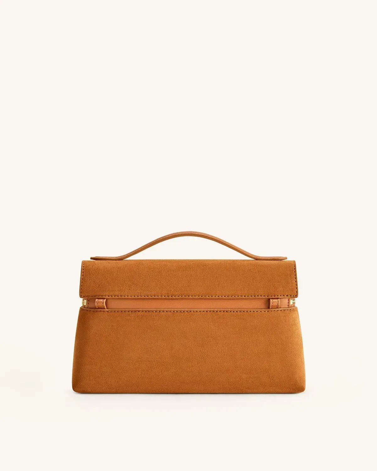 Жіноча сумка з верхньою ручкою JW PEI Thea Faux Suede Top Handle Bag, колір кемел — фото 8