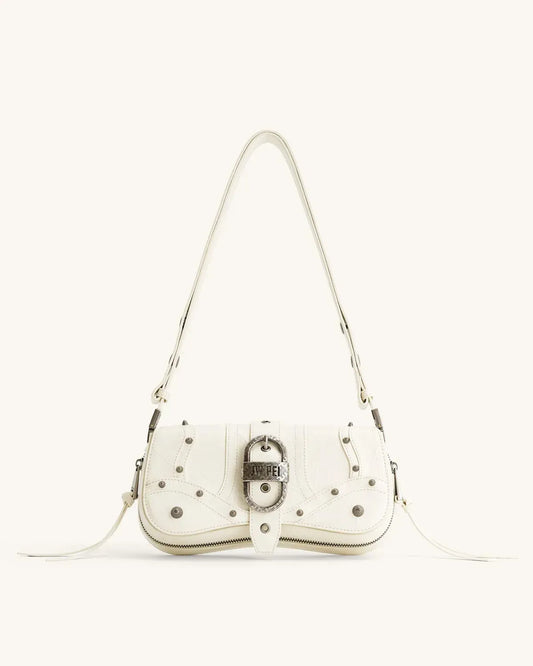 Жіноча сумка на плече JW PEI Joy Crushed Shoulder Bag, біла
