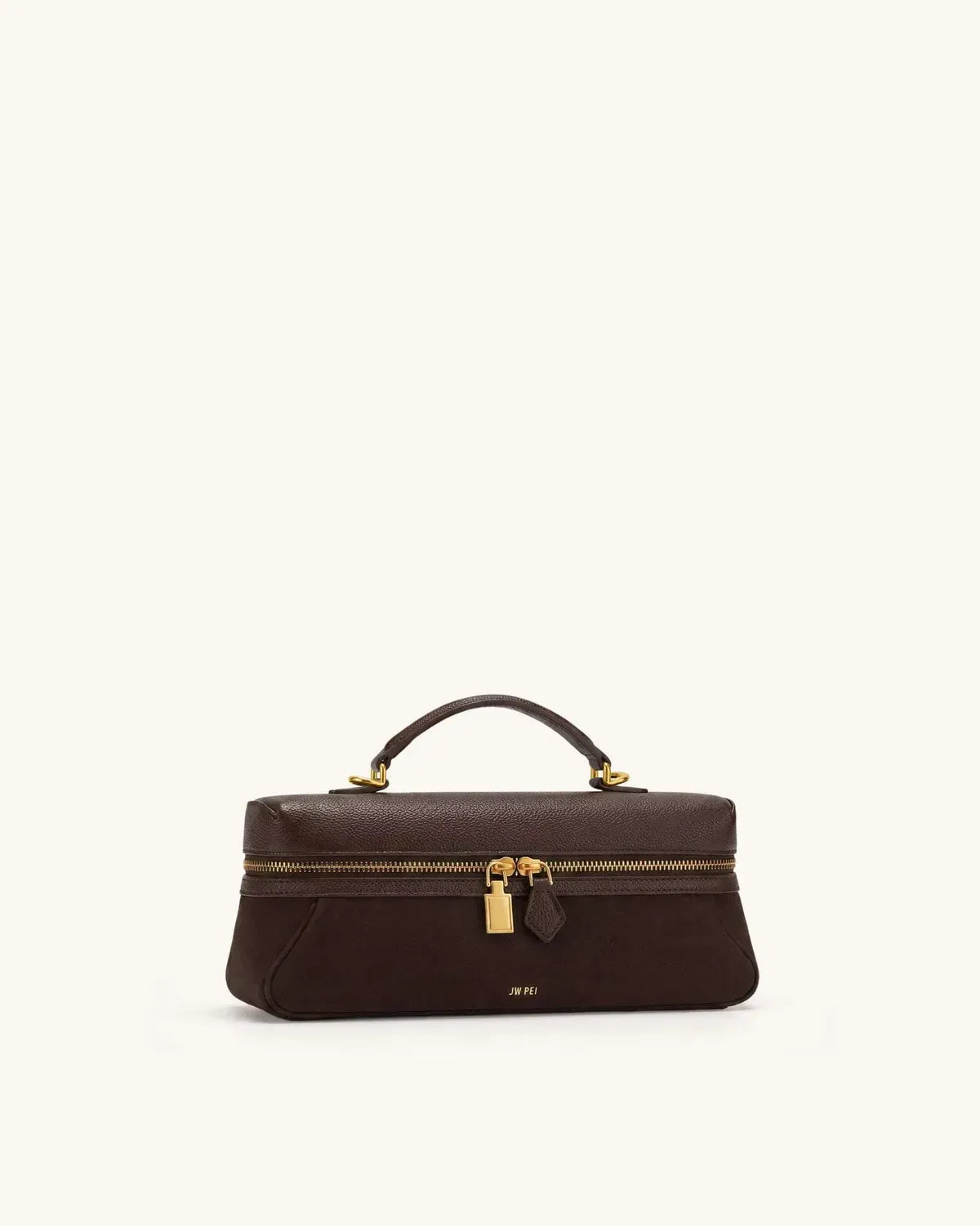 Жіноча сумка кросбоді JW PEI Cleo Faux Suede Vanity Bag, темно-коричнева — фото 2