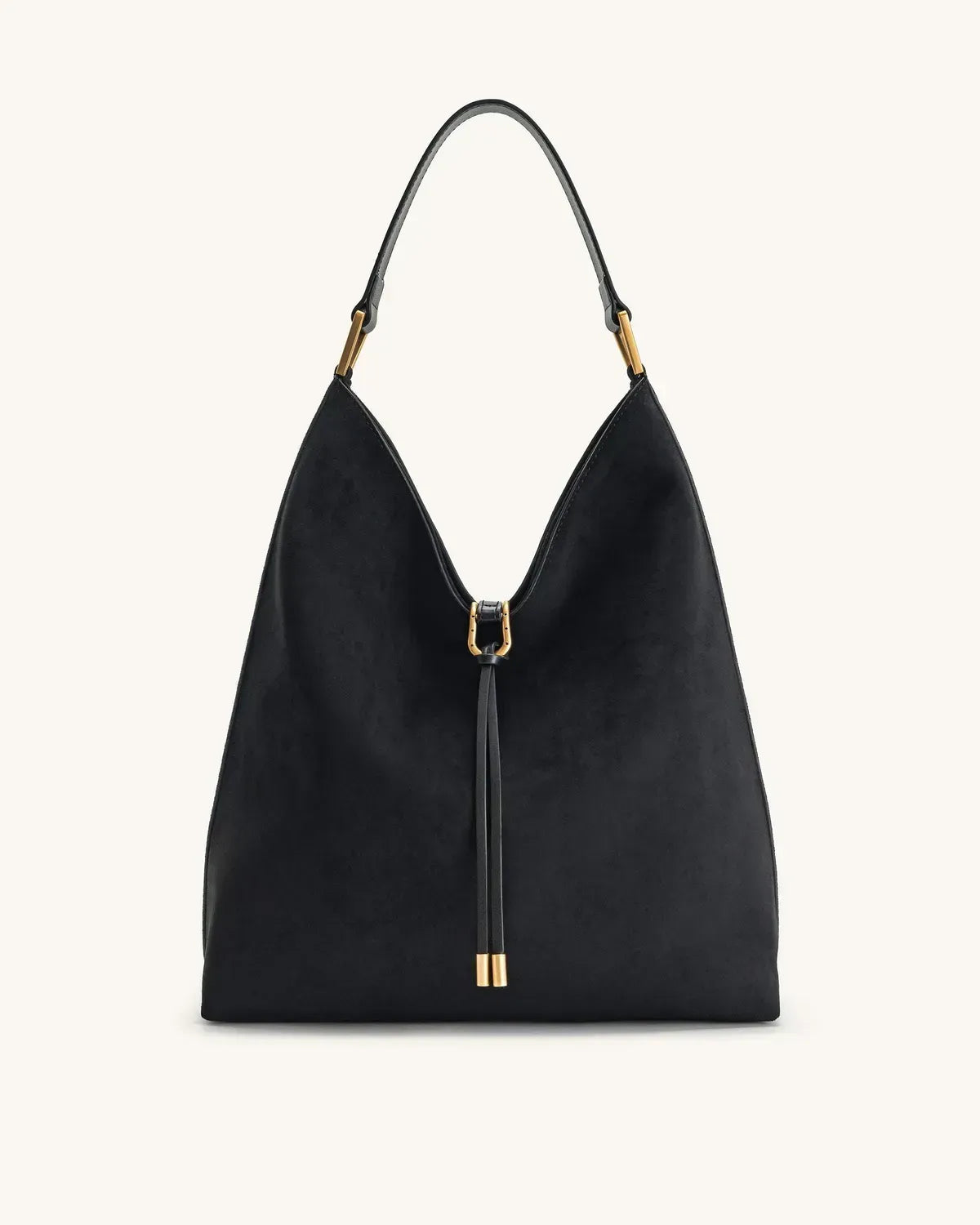 Жіноча сумка на плече JW PEI Aria Faux Suede Shoulder Bag, чорна
