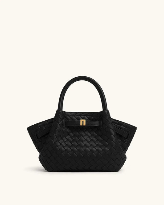 Жіноча сумка-тоут JW PEI Hana Mini Weave Tote Bag, чорна