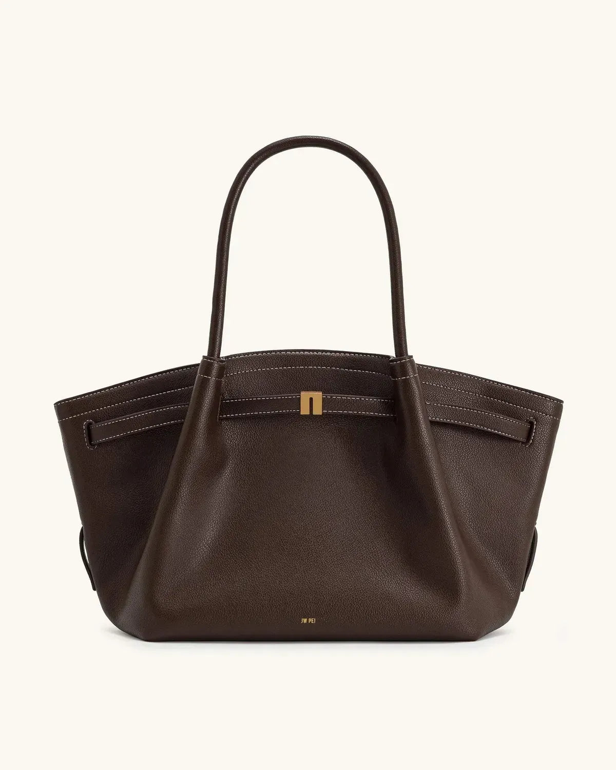 Жіноча сумка-тоут JW PEI Hana Large Tote Bag, темно-коричнева — фото 6