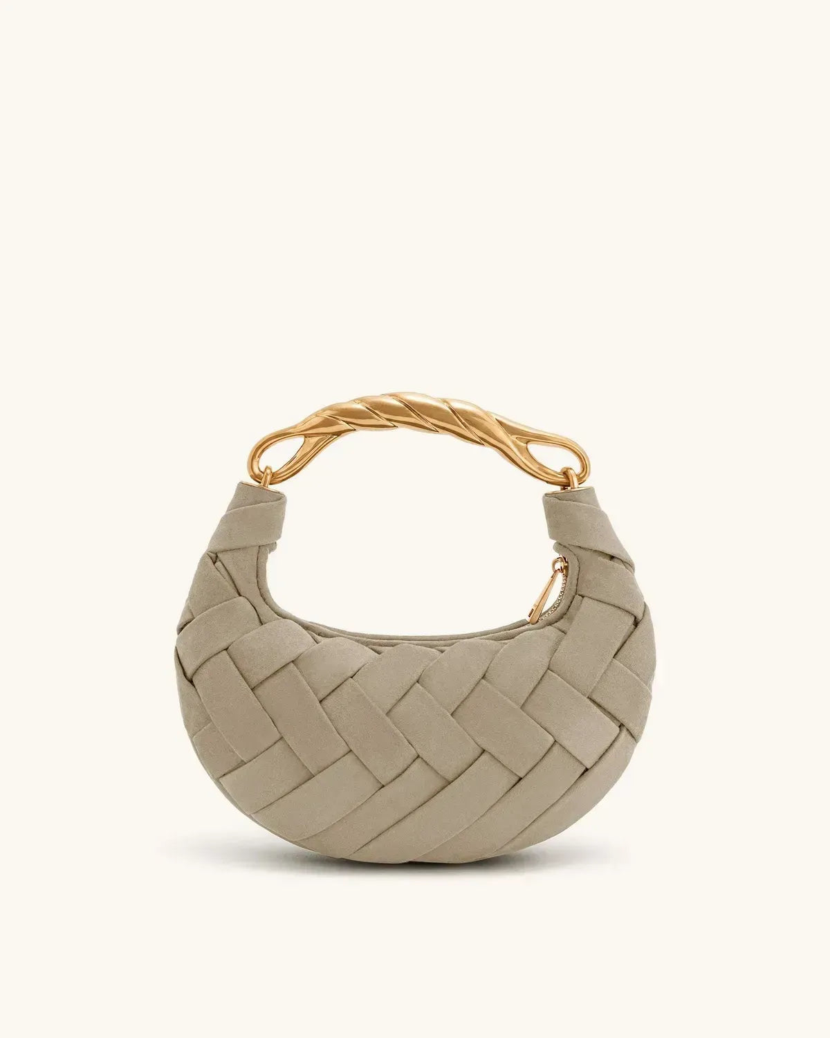 Жіноча сумка кросбоді JW PEI Orla Faux Suede Weave Handbag, світло-сіра