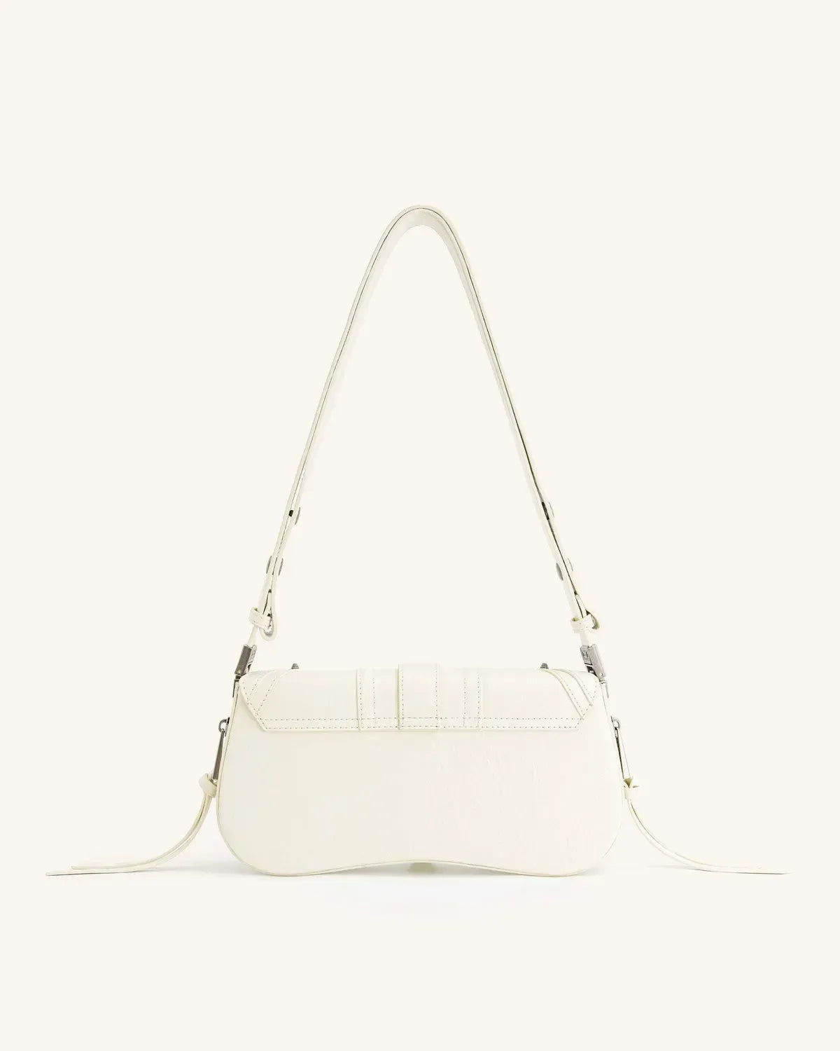 Жіноча сумка на плече JW PEI Joy Crushed Shoulder Bag, біла — фото 3