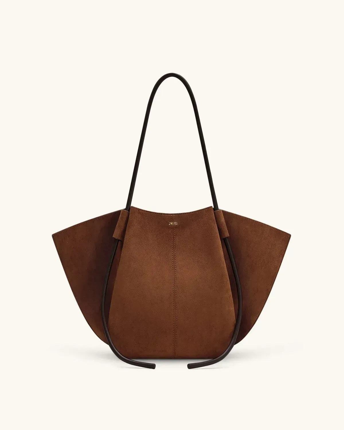 Жіноча сумка-тоут JW PEI Nala Faux Suede Wide Tote Bag, коричнева — фото 10