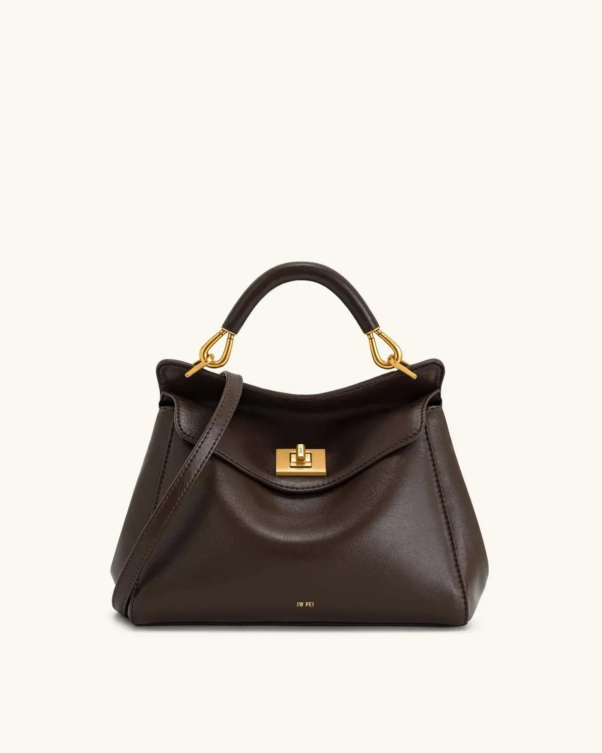 Жіноча сумка з верхньою ручкою JW PEI Lucia Classic Top Handbag, темно-коричнева — фото 6