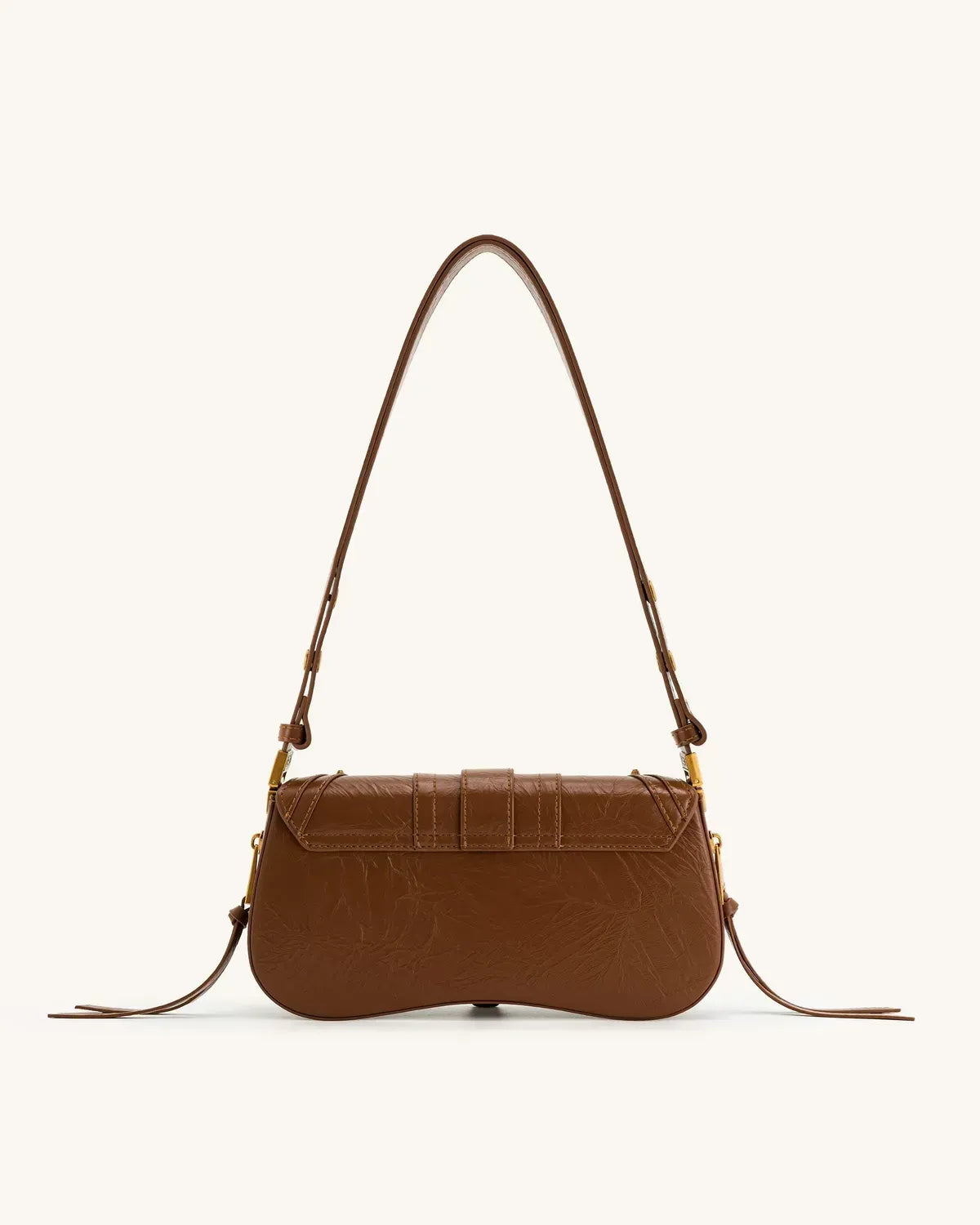 Жіноча сумка на плече JW PEI Joy Crushed Shoulder Bag, коричнева — фото 3