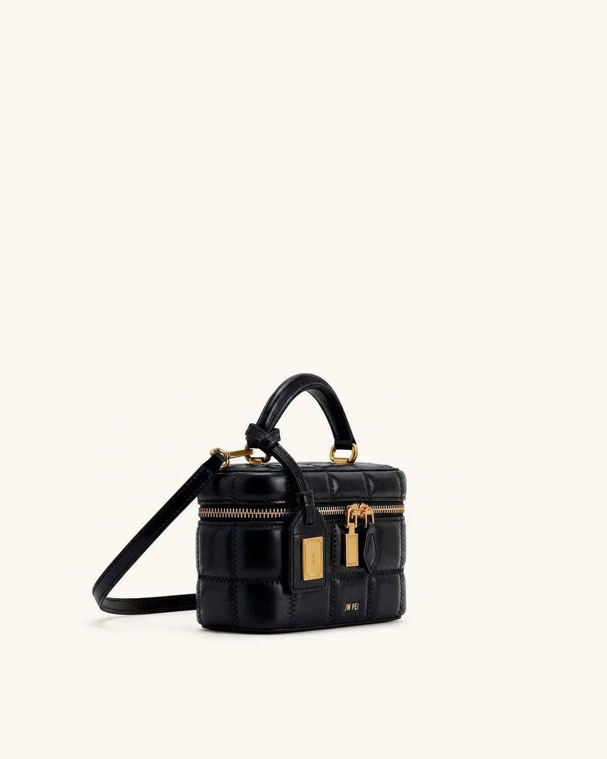 Жіноча сумка з верхньою ручкою JW PEI Cleo Box Shape Top Handle Bag, чорна — фото 2