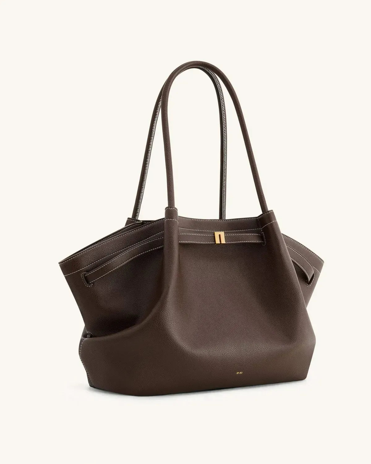 Жіноча сумка-тоут JW PEI Hana Large Tote Bag, темно-коричнева — фото 12