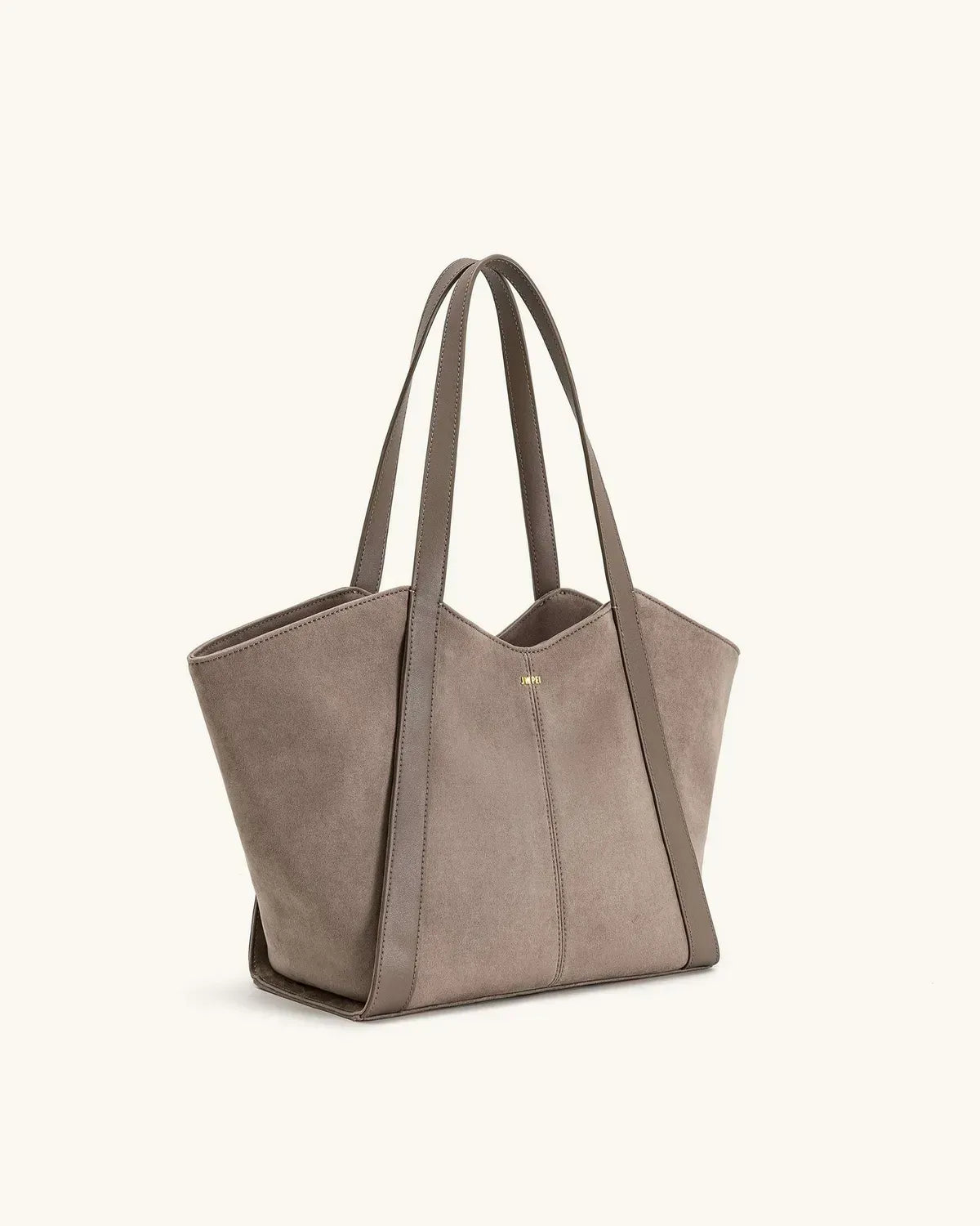 Жіноча сумка-тоут JW PEI Kiana Large Capacity Faux Suede Tote Bag, колір тауп — фото 12