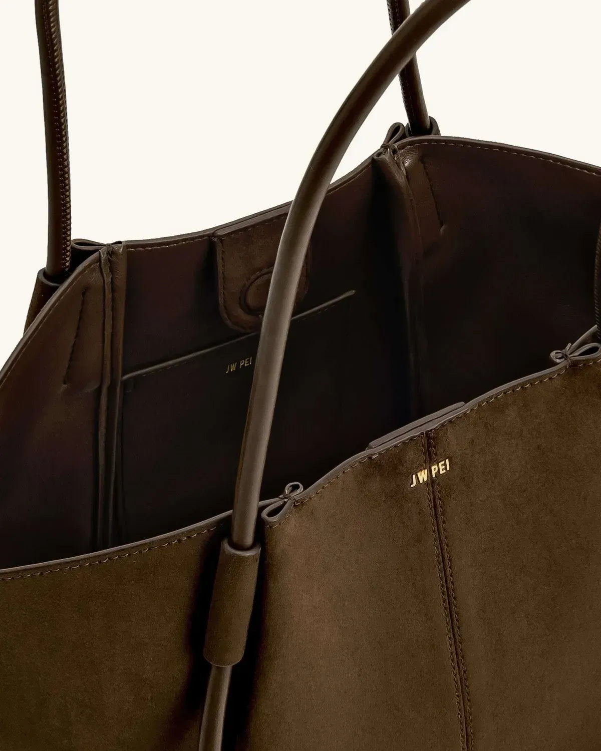 Жіноча сумка-тоут JW PEI Nala Wide Tote Bag, колір мокко — фото 12