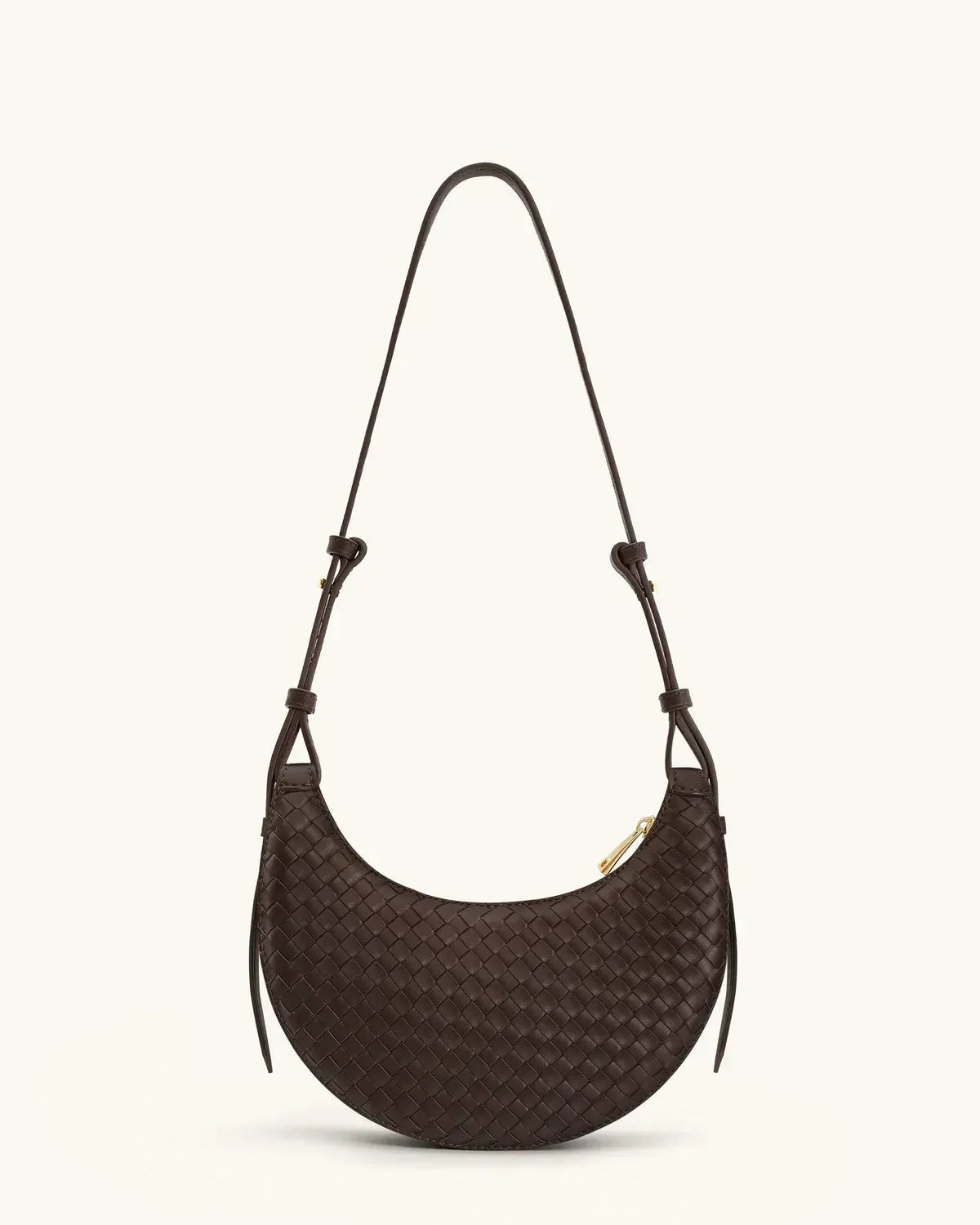 Жіноча сумка кросбоді JW PEI Sharon Woven Crossbody Bag, кавова — фото 5