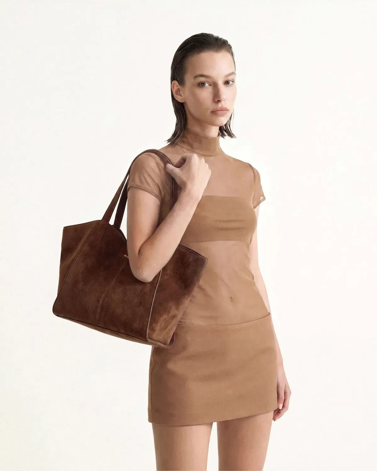 Жіноча сумка-тоут JW PEI Kiana Large Capacity Tote Bag, темно-коричнева — фото 6