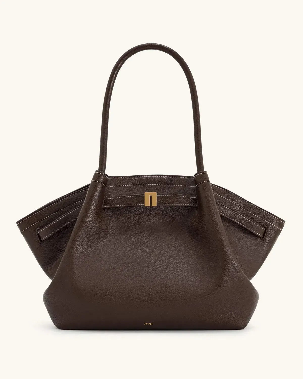 Жіноча сумка-тоут JW PEI Hana Large Tote Bag, темно-коричнева