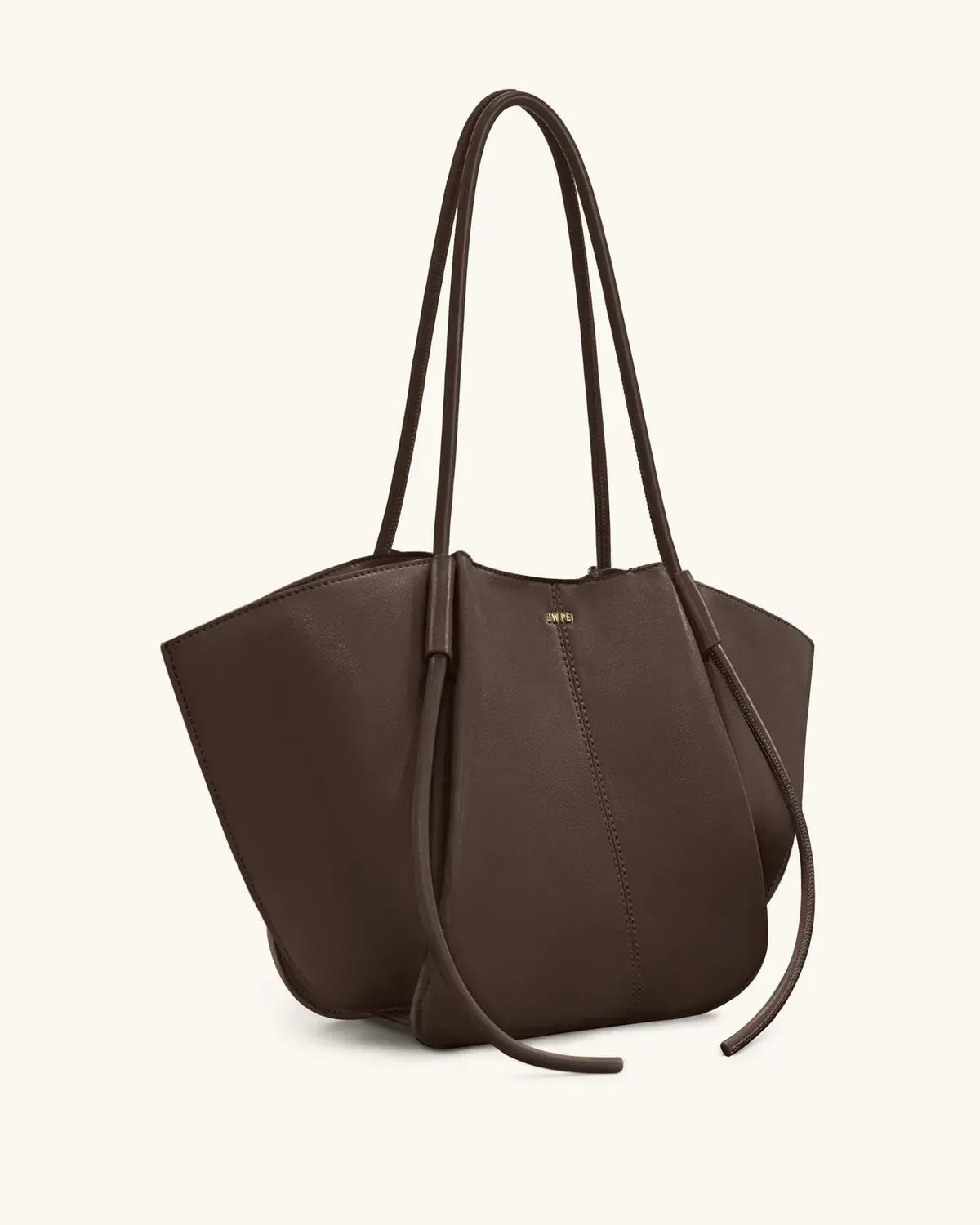 Жіноча сумка-тоут JW PEI Nala Wide Tote Bag, насичено-коричнева — фото 3