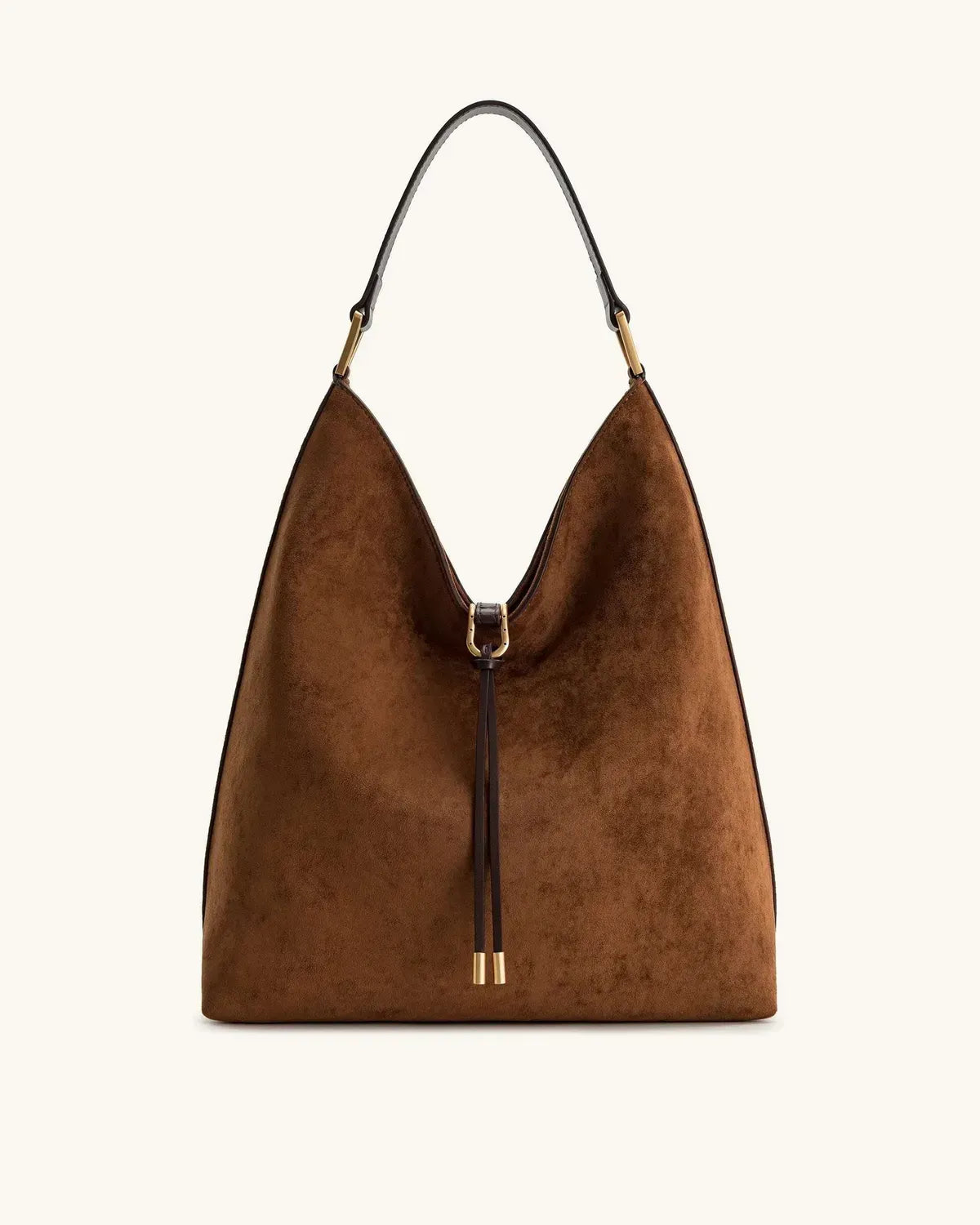 Жіноча сумка на плече JW PEI Aria Faux Suede Shoulder Bag, коричнева — фото 6