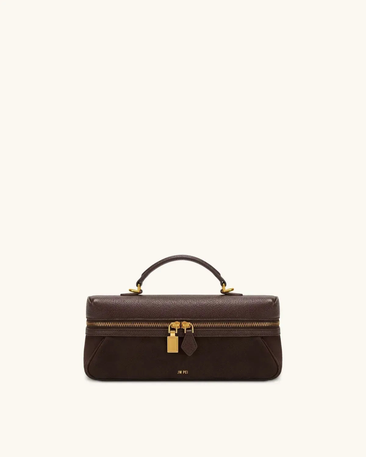 Жіноча сумка кросбоді JW PEI Cleo Faux Suede Vanity Bag, темно-коричнева