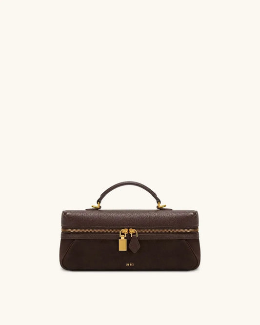 Жіноча сумка кросбоді JW PEI Cleo Faux Suede Vanity Bag, темно-коричнева